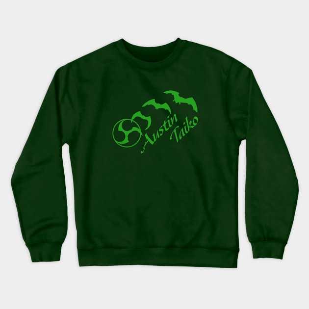 AT Bat Mitsudomoe green Crewneck Sweatshirt by Austin Taiko